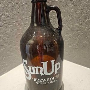 SunUp Brewery Brown Glass Beer Growler 1.89 Liter